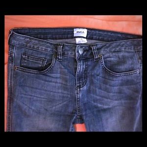 RVCA Jeans with Accent Zip Ankle